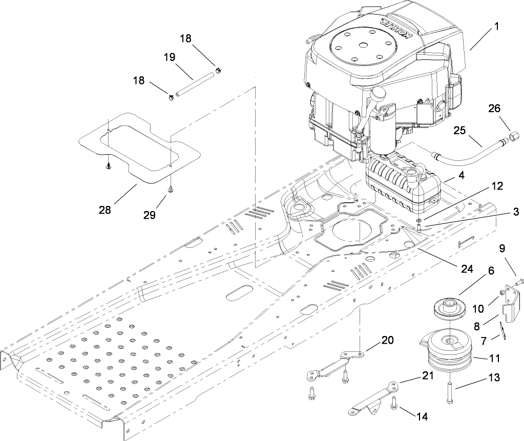 Engine and Clutch Assembly