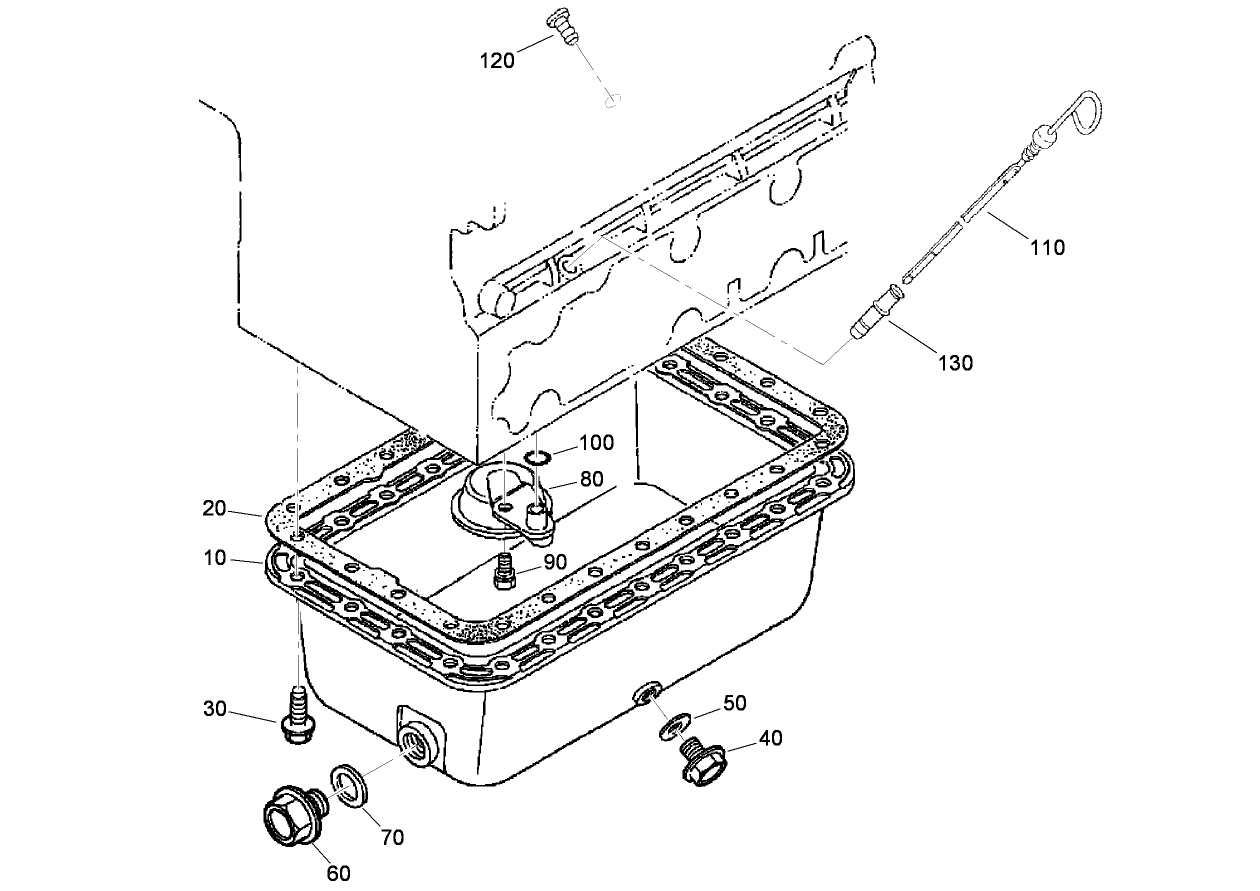 Oil Pan and Dipstick Assembly