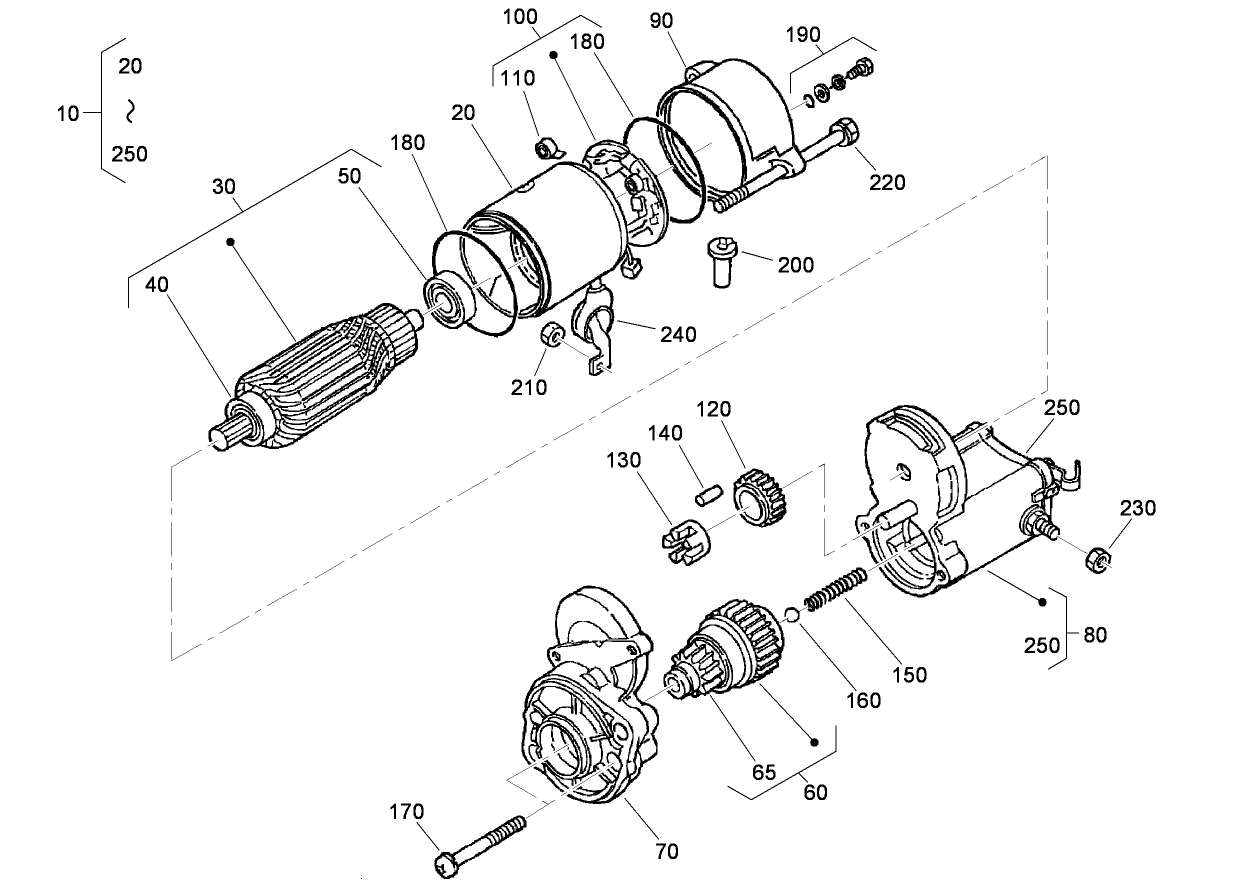 Starter (Component Part) Assembly No. 98-7734