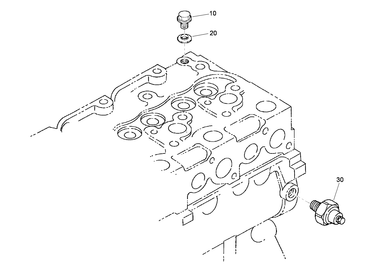 Glow Plug and Oil Switch Assembly