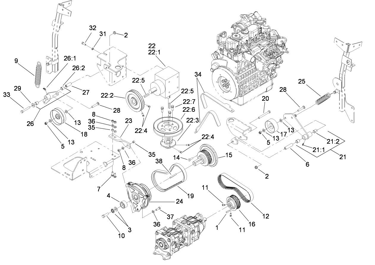 Hydro and Gearbox Assembly