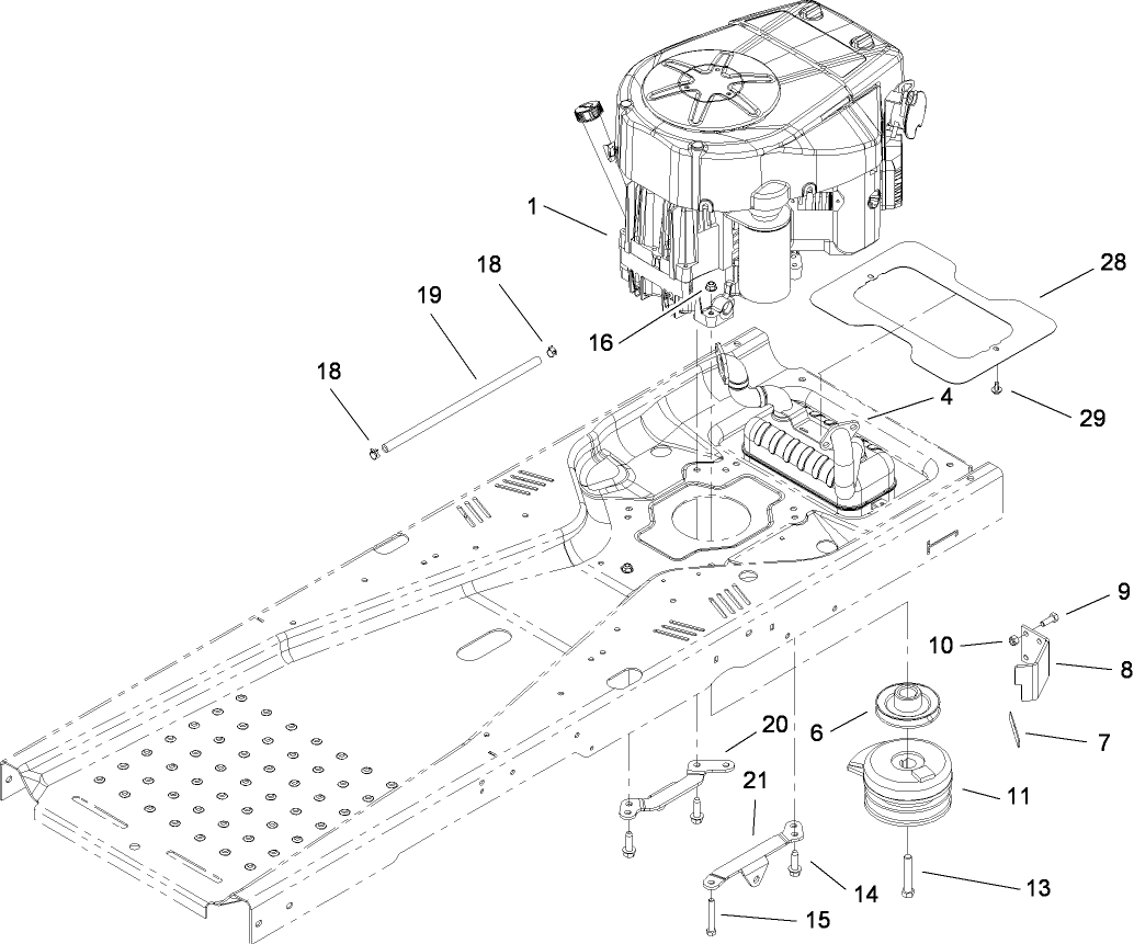 Engine and Clutch Assembly