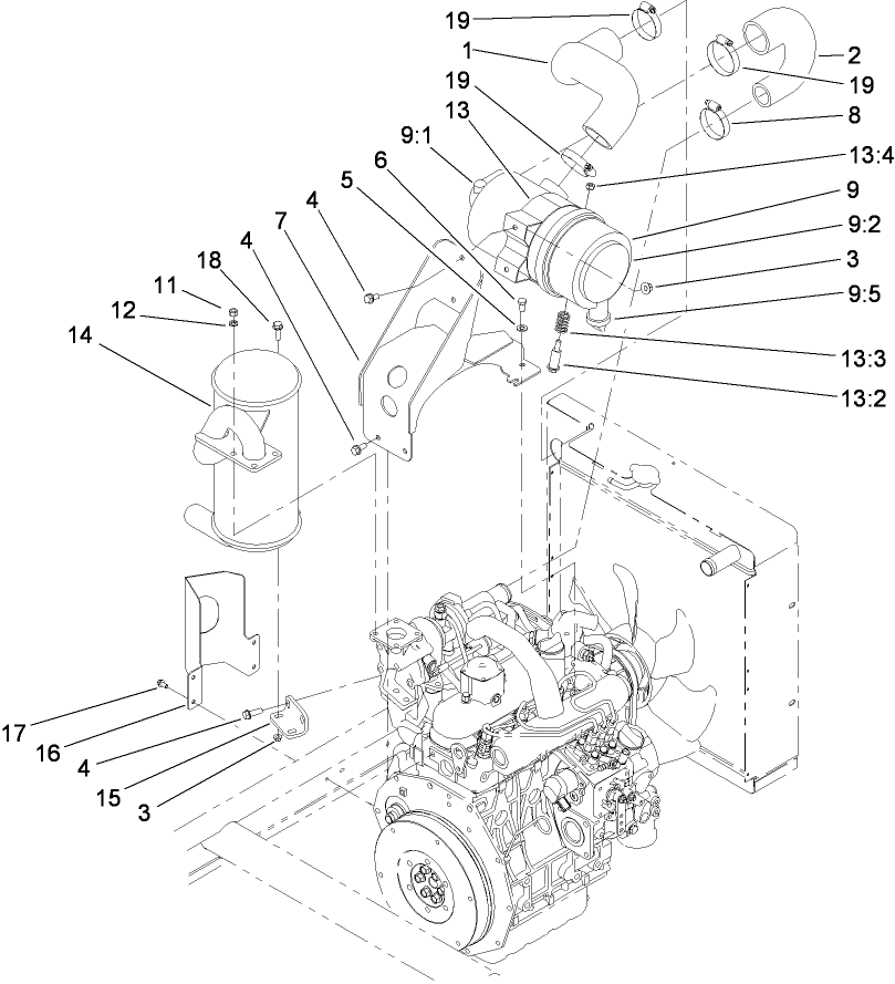Air Cleaner and Muffler Assembly