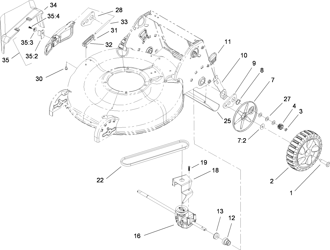 Rear Axle and Transmission Assembly