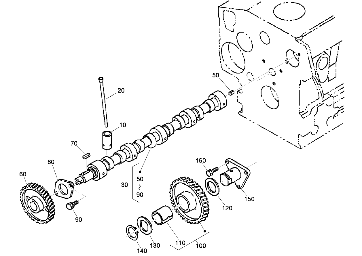 Cam Shaft and Idle Gear Shaft Assembly