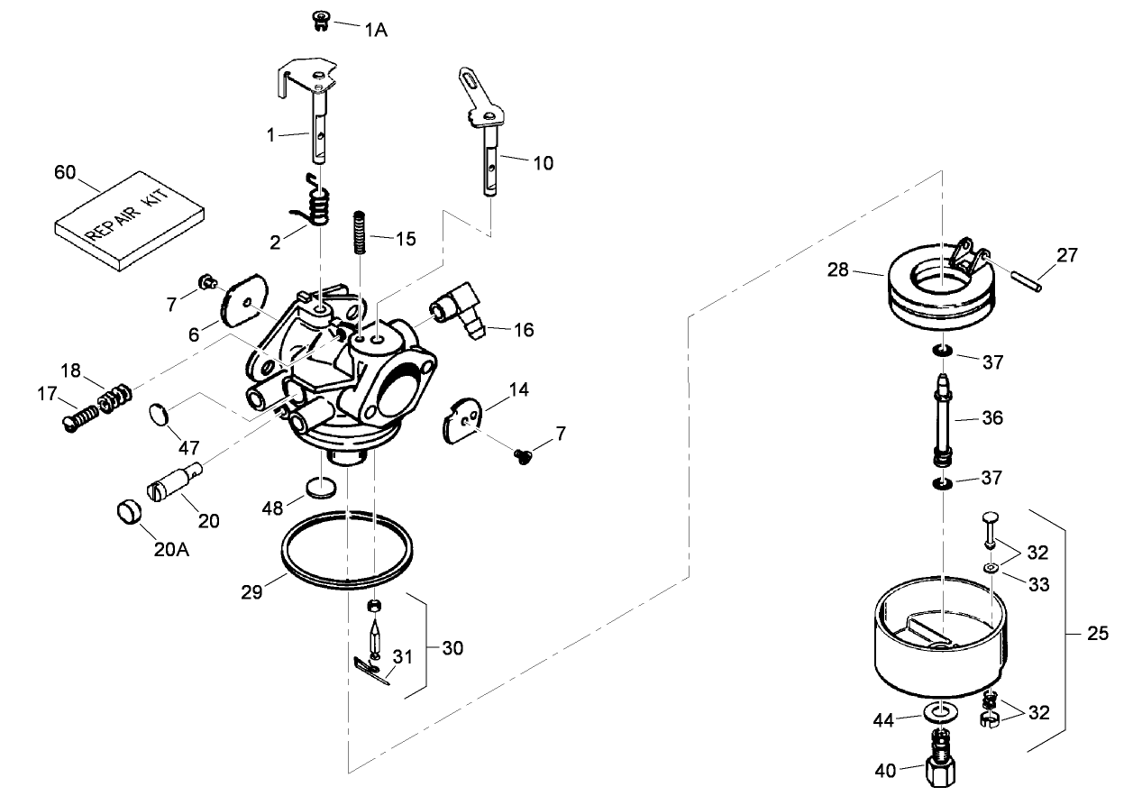 Carburetor Assembly No. 640169  Tecumseh OHSK110-221734D
