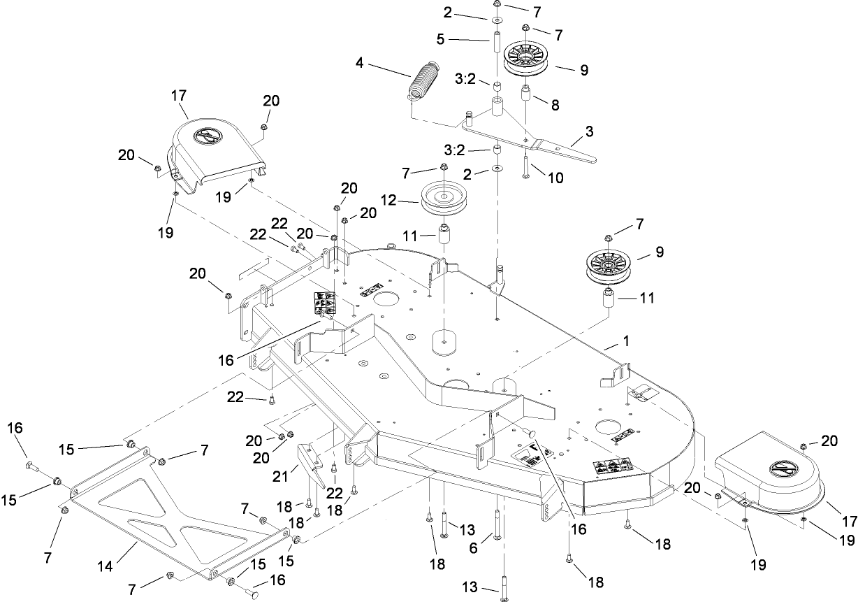 52 Inch Deck Assembly