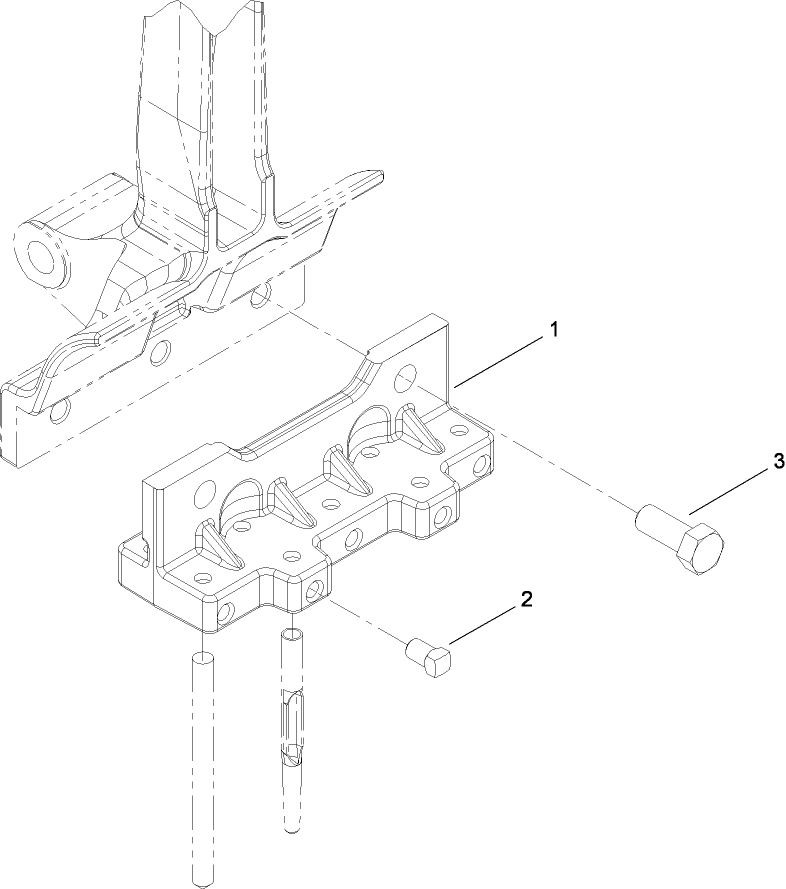 Mini Tine Head Assembly, 2 Rows of 5 (Model 09736)