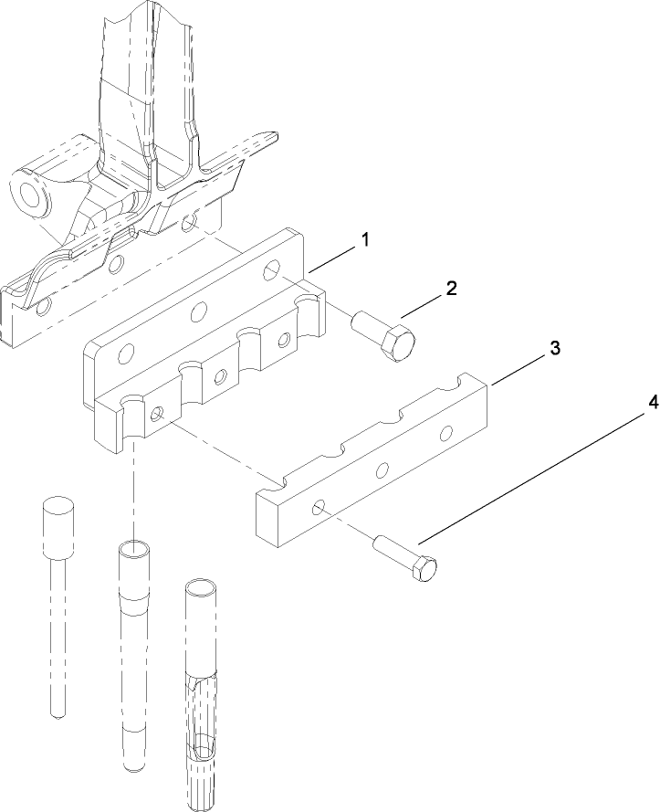 4 Tine Head Assembly, 3/4 Inch (Model 09796)