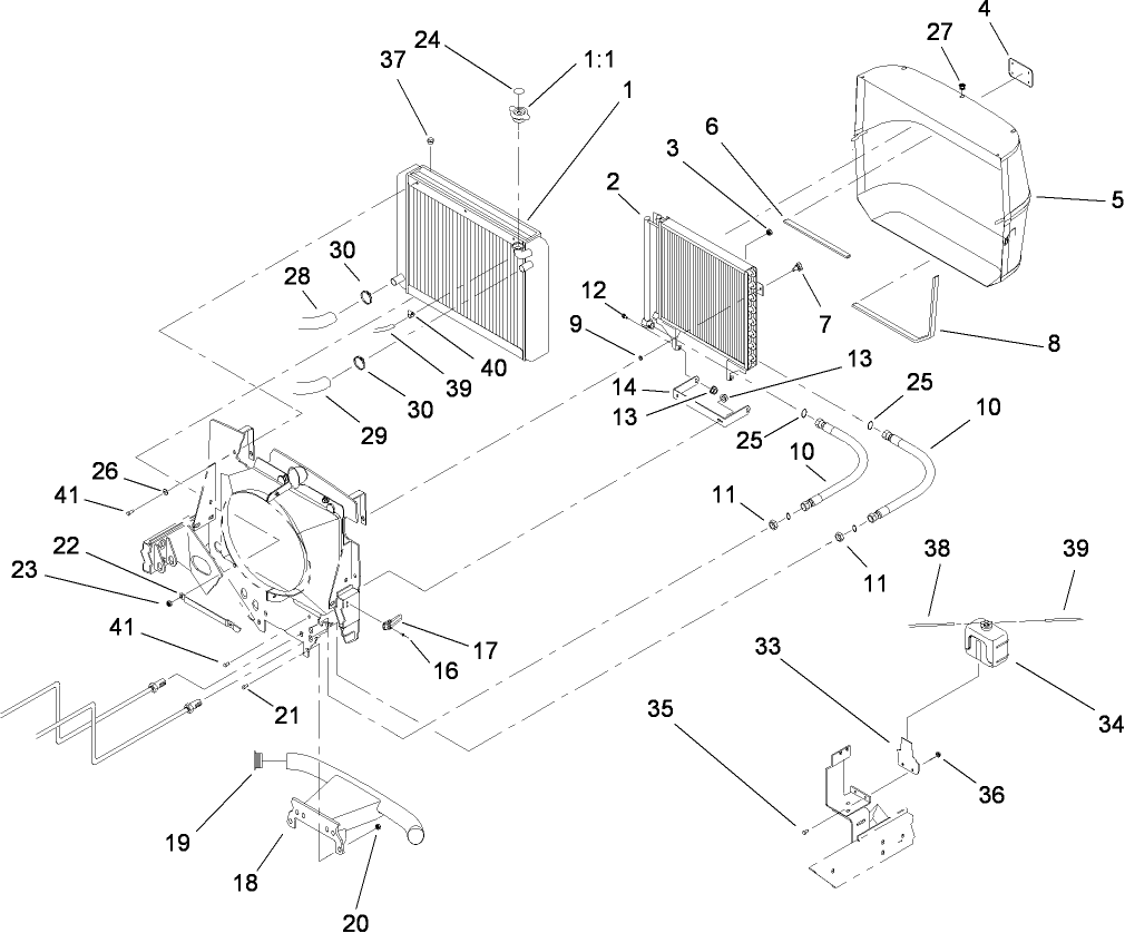 Radiator and Screen Assembly