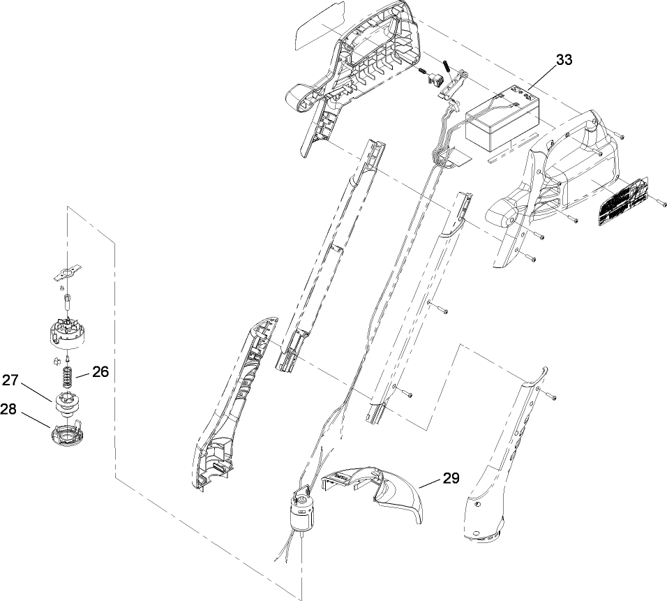 Battery and Spool Assembly