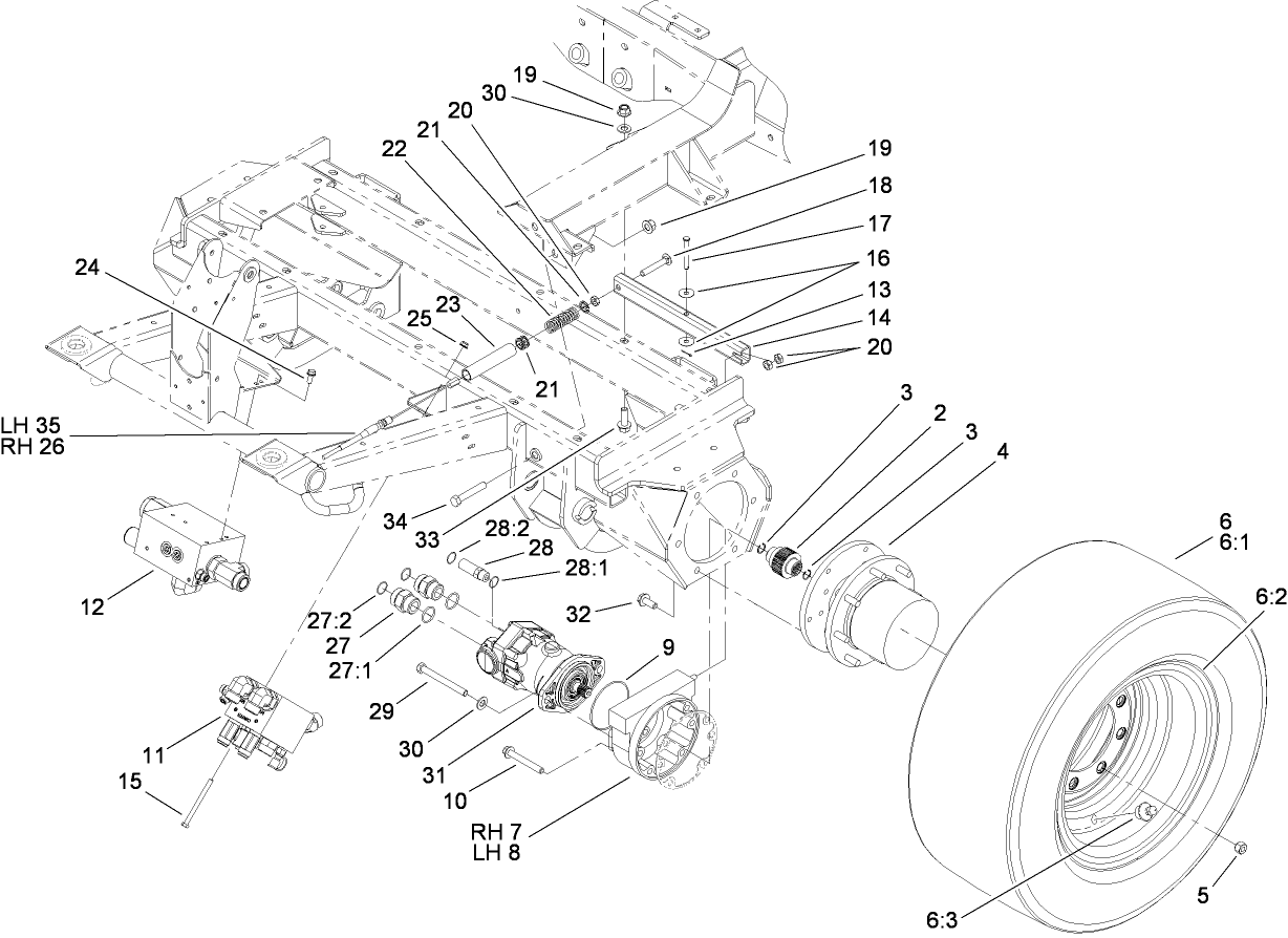Front Axle and Brake Assembly
