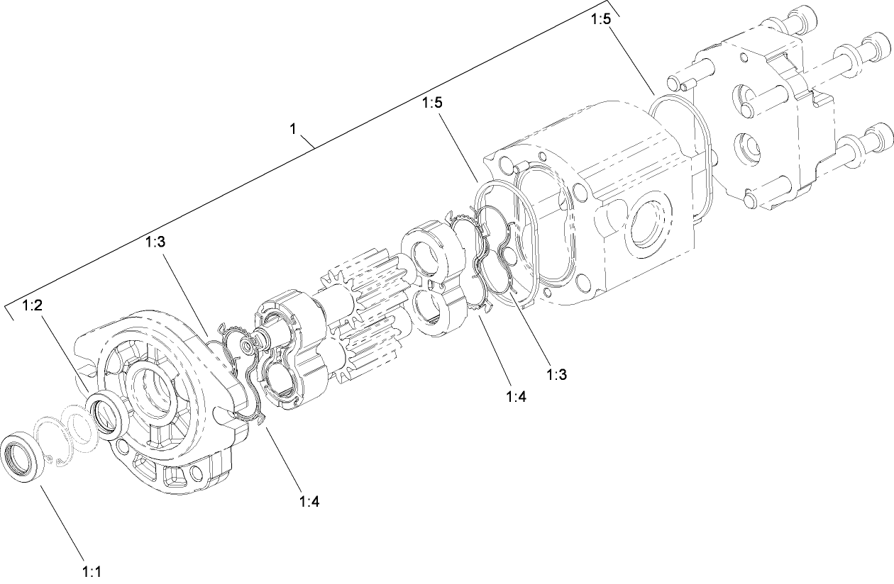 Hydraulic Gear Motor Assembly No. 114-4940
