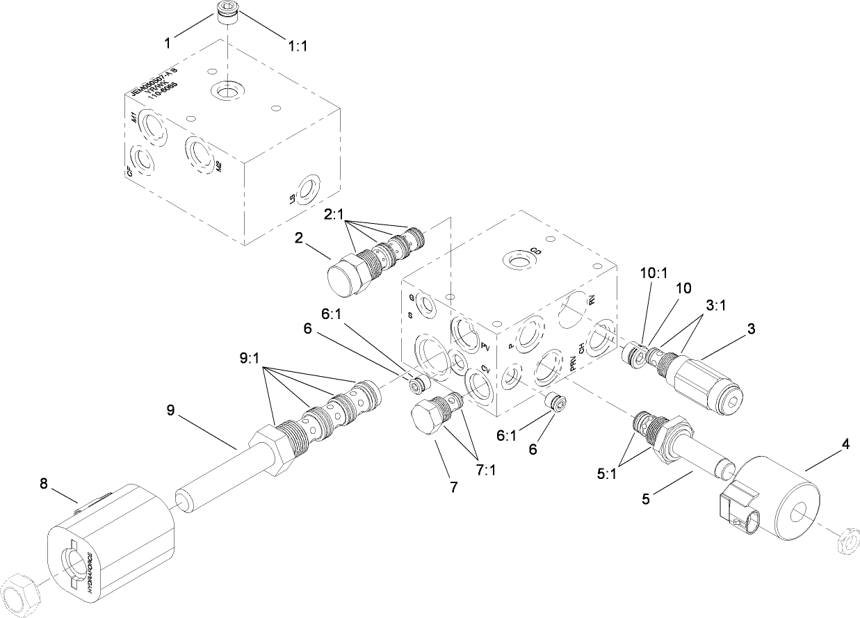Hydraulic Manifold Assembly No. 110-6065