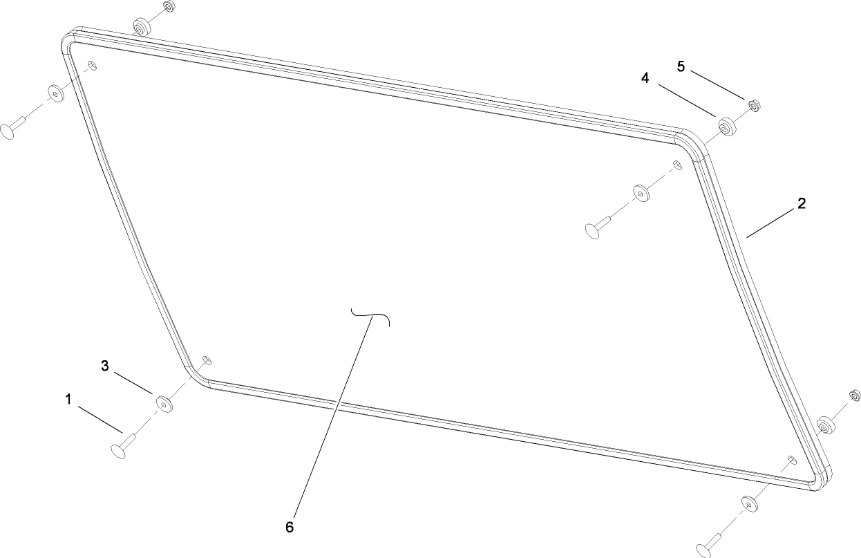 Lower Windshield Glass Assembly No. 115-5565