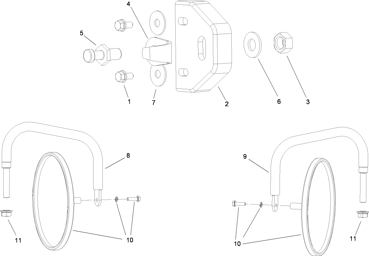 Door Striker and Mirror Cab Assembly