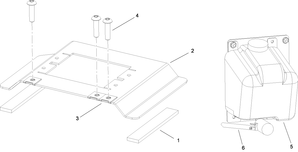 Fluid Washer Tank  Cab Assembly