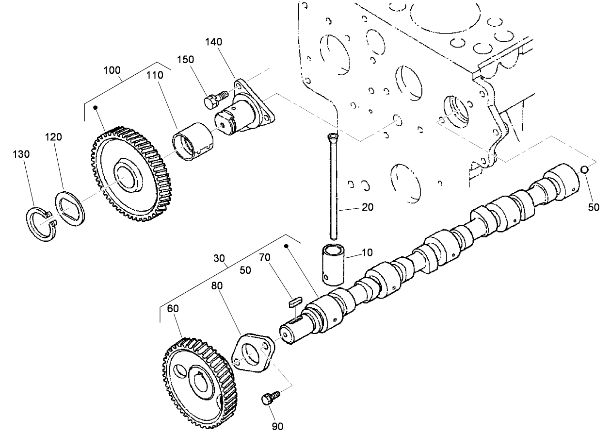 Cam Shaft and Idle Gear Assembly