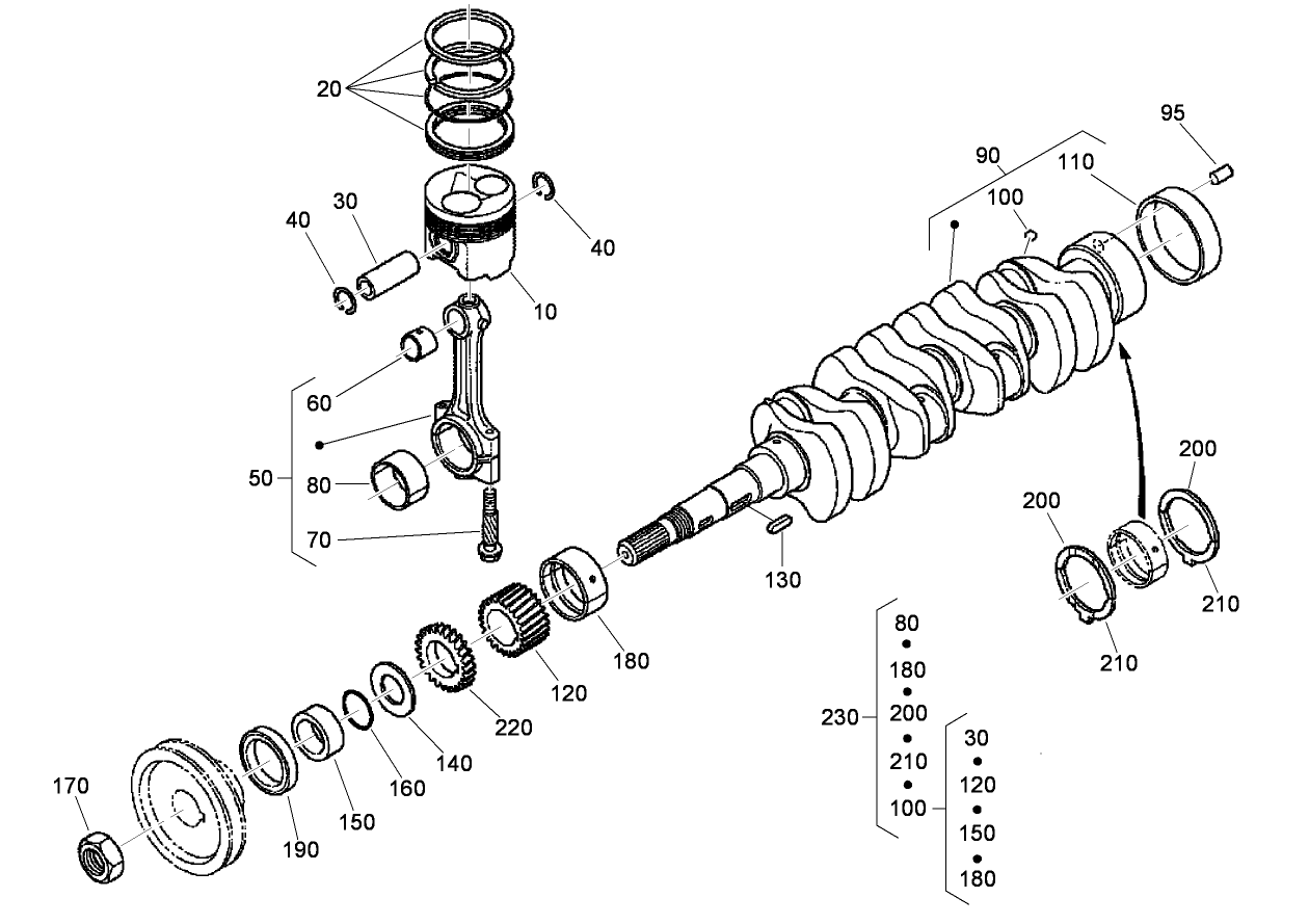 Piston and Crankshaft Assembly