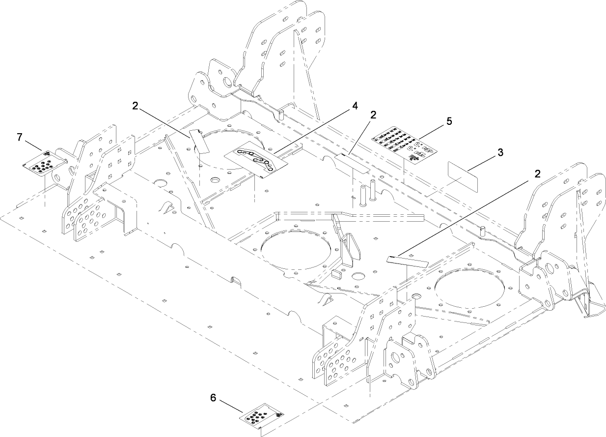 Center Front Deck and Decal Assembly No. 110-5911