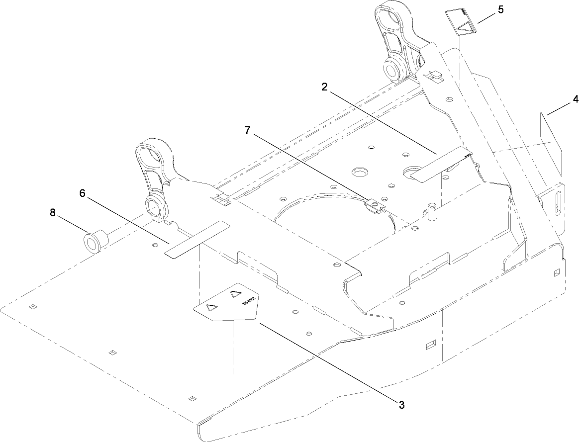 Right Front Deck and Decal Assembly No. 110-5914