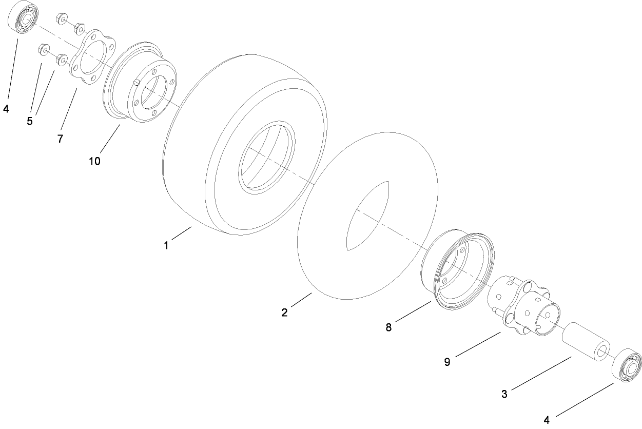 10 Inch Wheel Assembly No. 93-4240