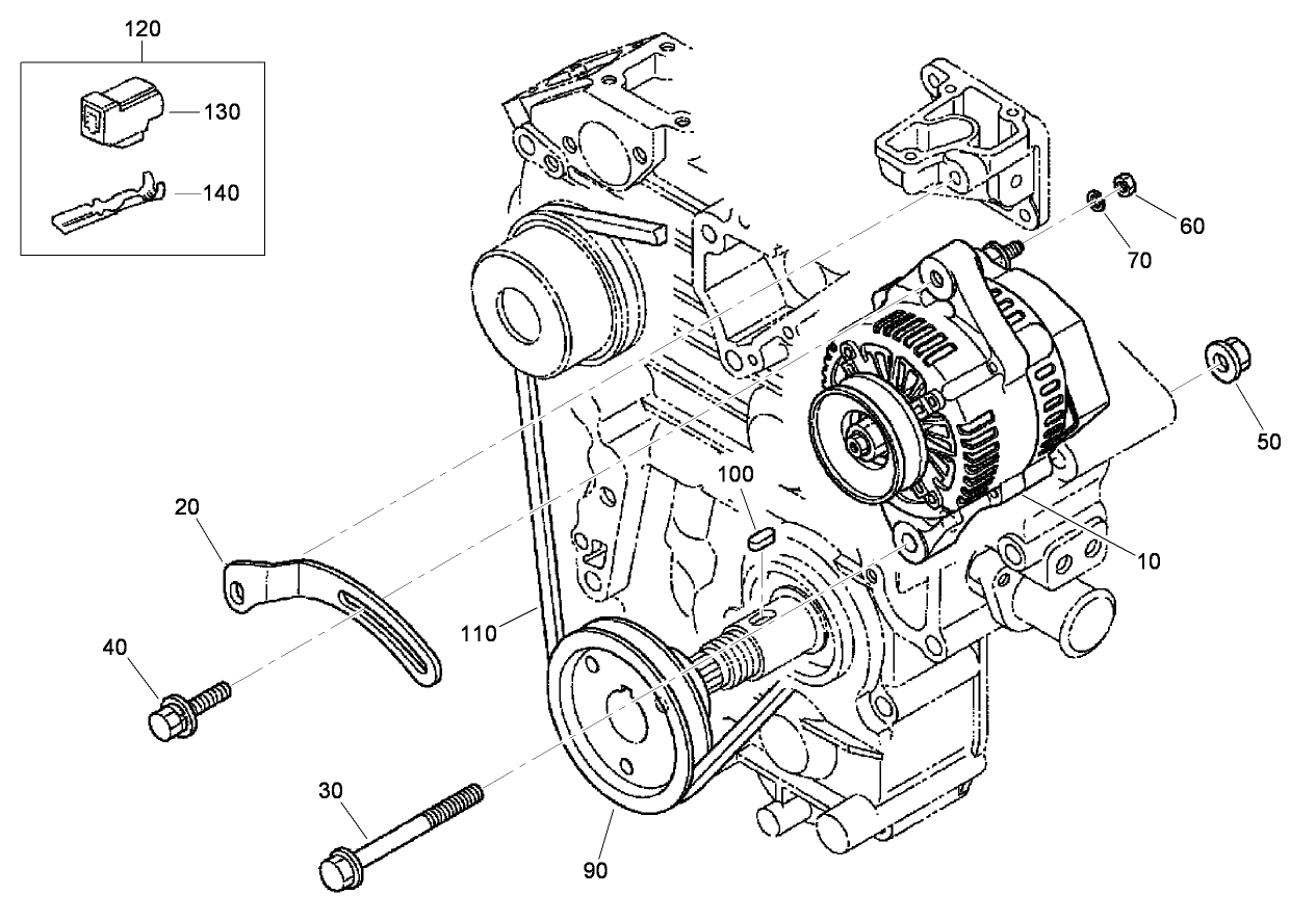 Alternator and Pulley Assembly