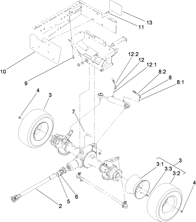 Driveshaft and 4 Wheel Drive Assembly