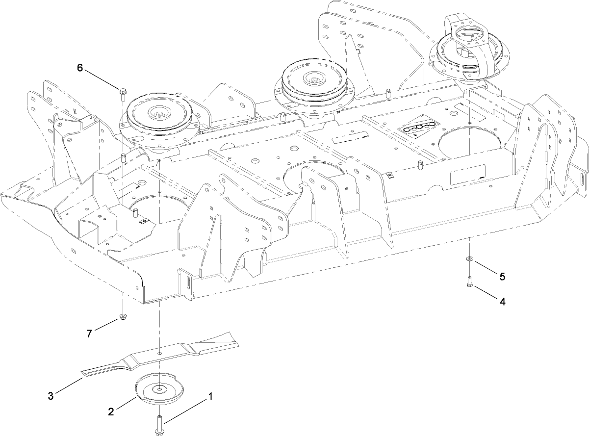 Left Deck  Spindle and Blade Assembly