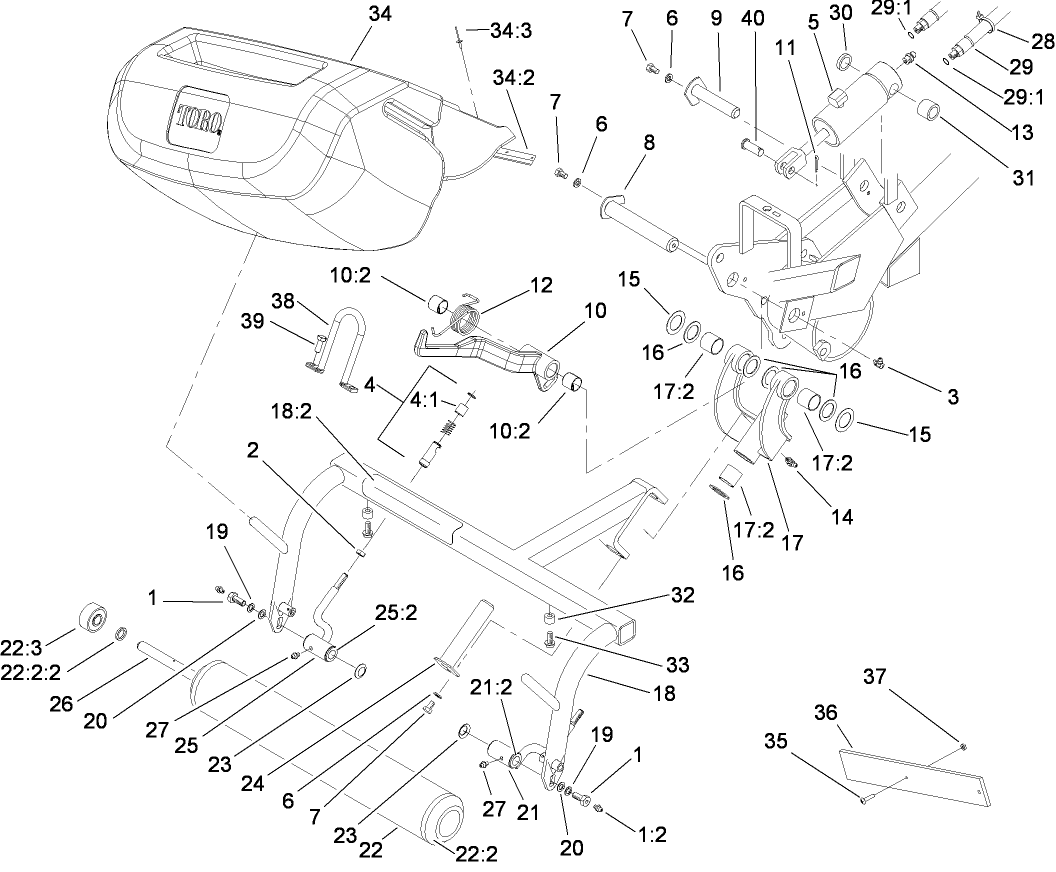 Right Hand Pull Frame Assembly