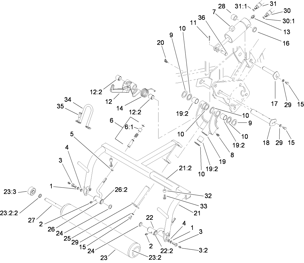 Left Hand Pull Frame Assembly