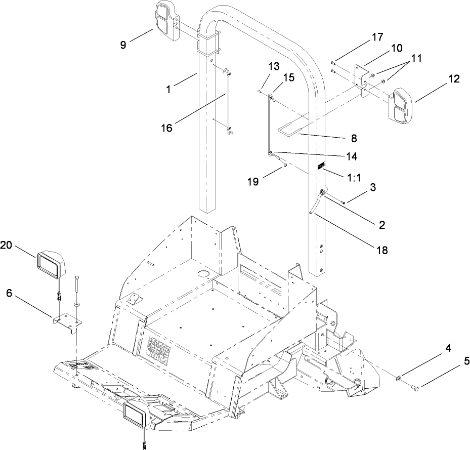 Roll-Over Protection System and Light Assembly