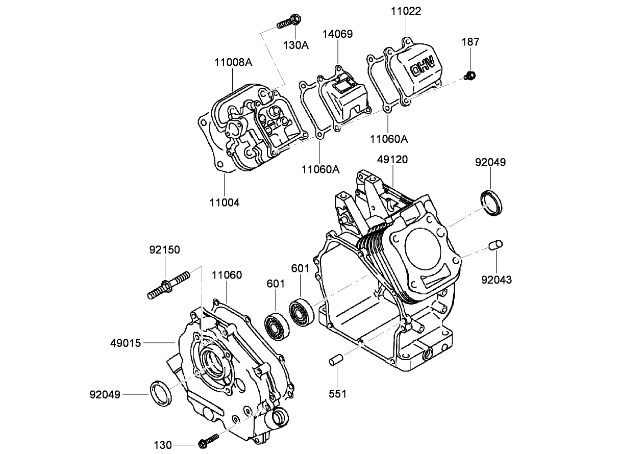 Cylinder and Crankcase Assembly