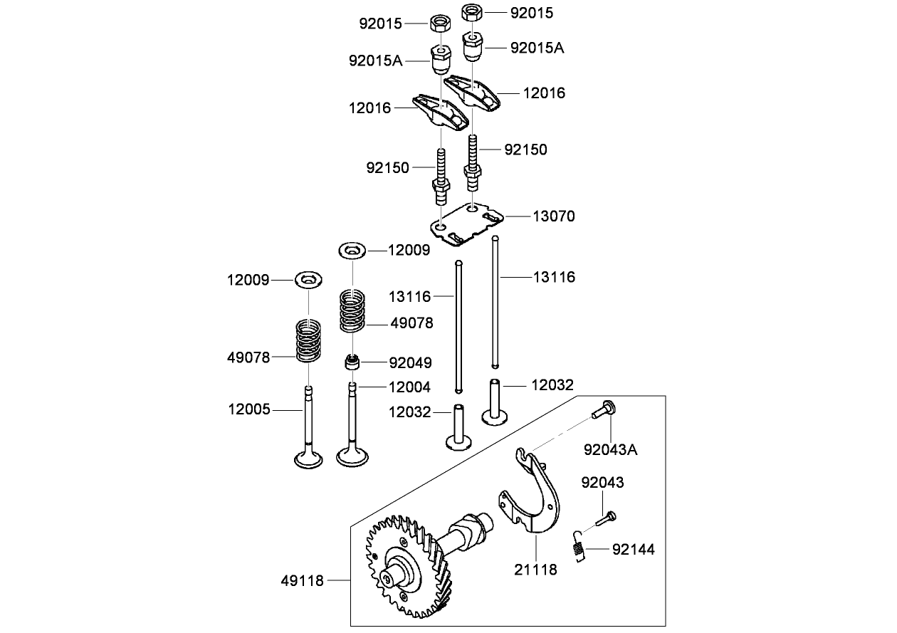 Valve and Camshaft Assembly