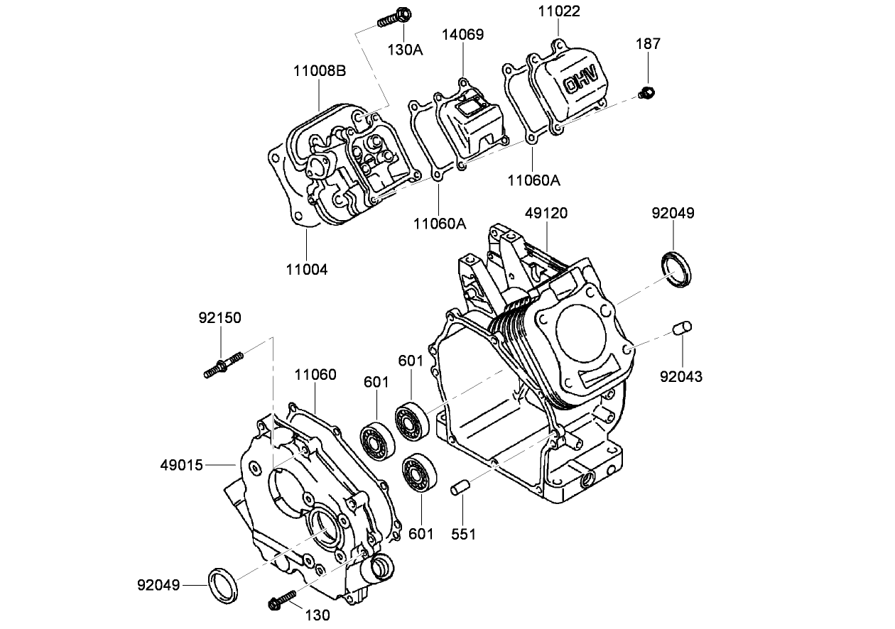 Cylinder and Crankcase Assembly