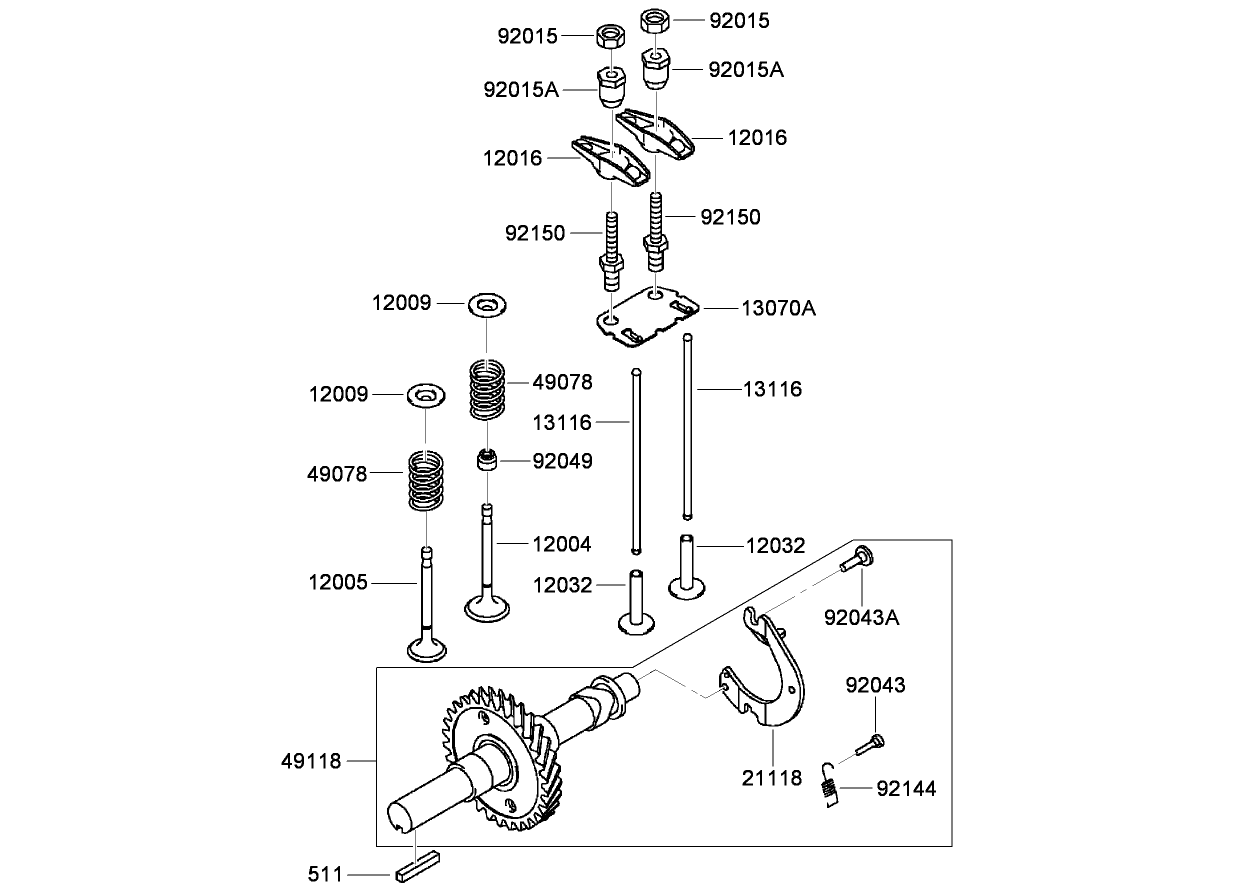 Valve and Camshaft Assembly