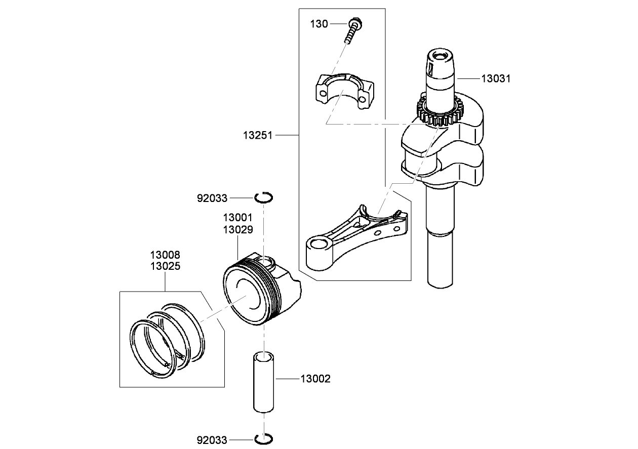 Piston and Crankshaft Assembly