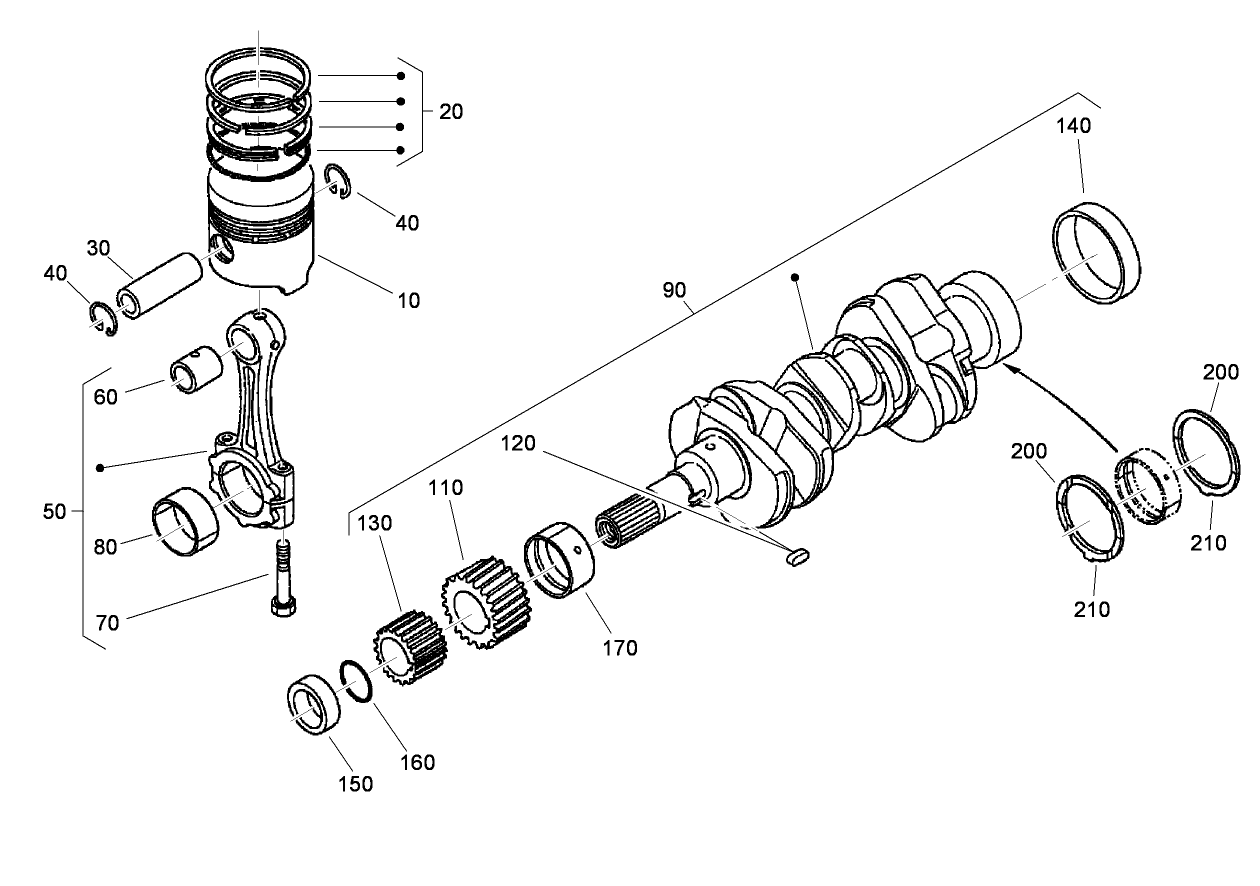 Piston and Crankshaft Assembly