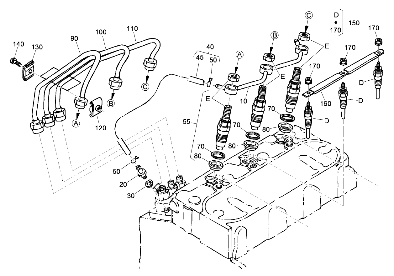 Nozzle Holder and Glow Plug Assembly