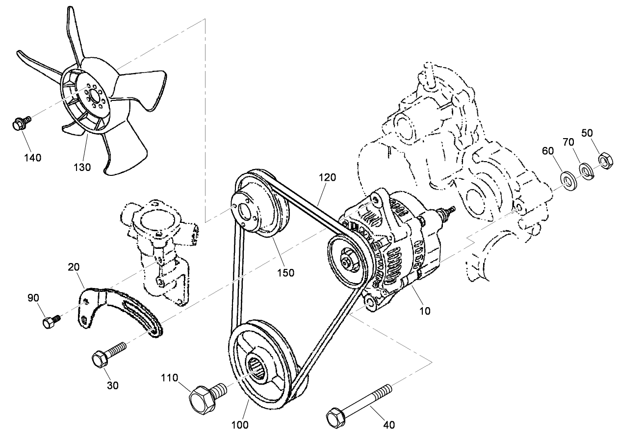 Alternator and Pulley Assembly