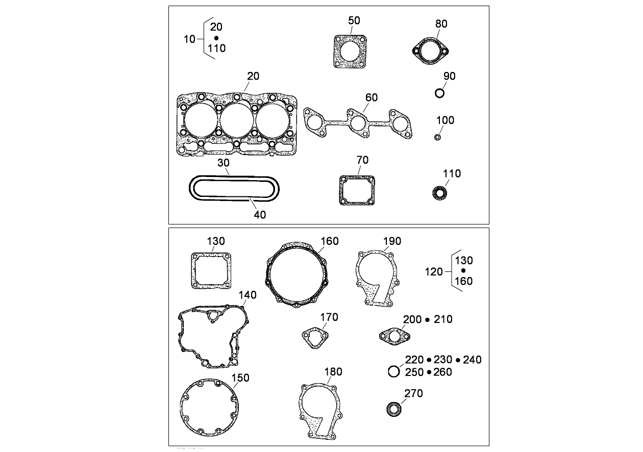 Upper and Lower Gasket Kit