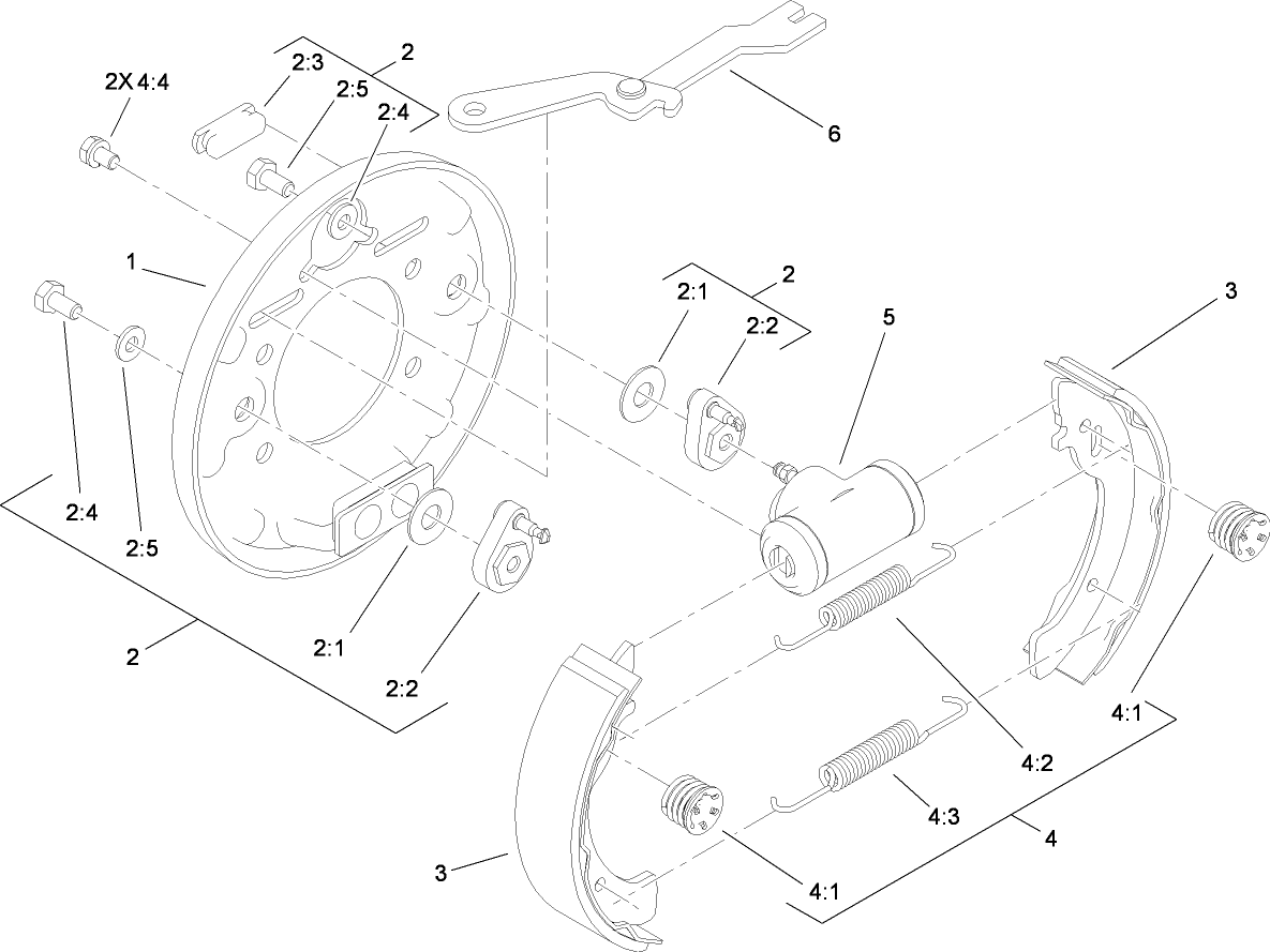 LH Rear Brake Assembly No. 114-8332