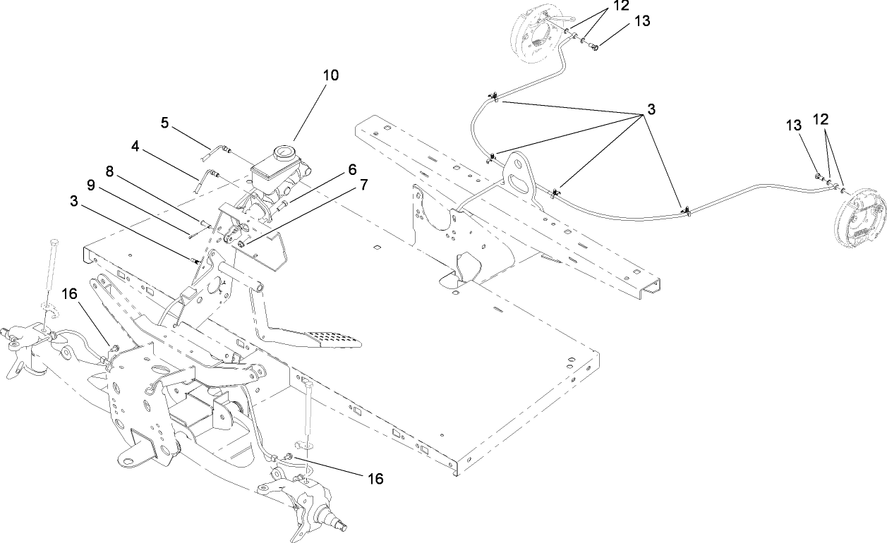 Master Cylinder and Brake Line Assembly