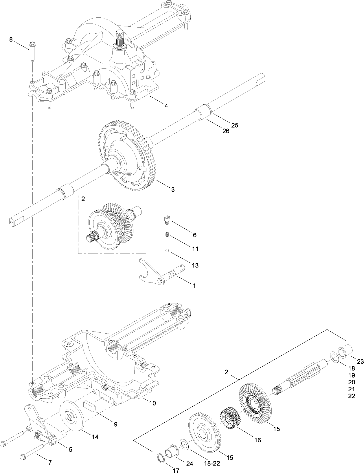 Single Speed Transmission Assembly No. 112-6083