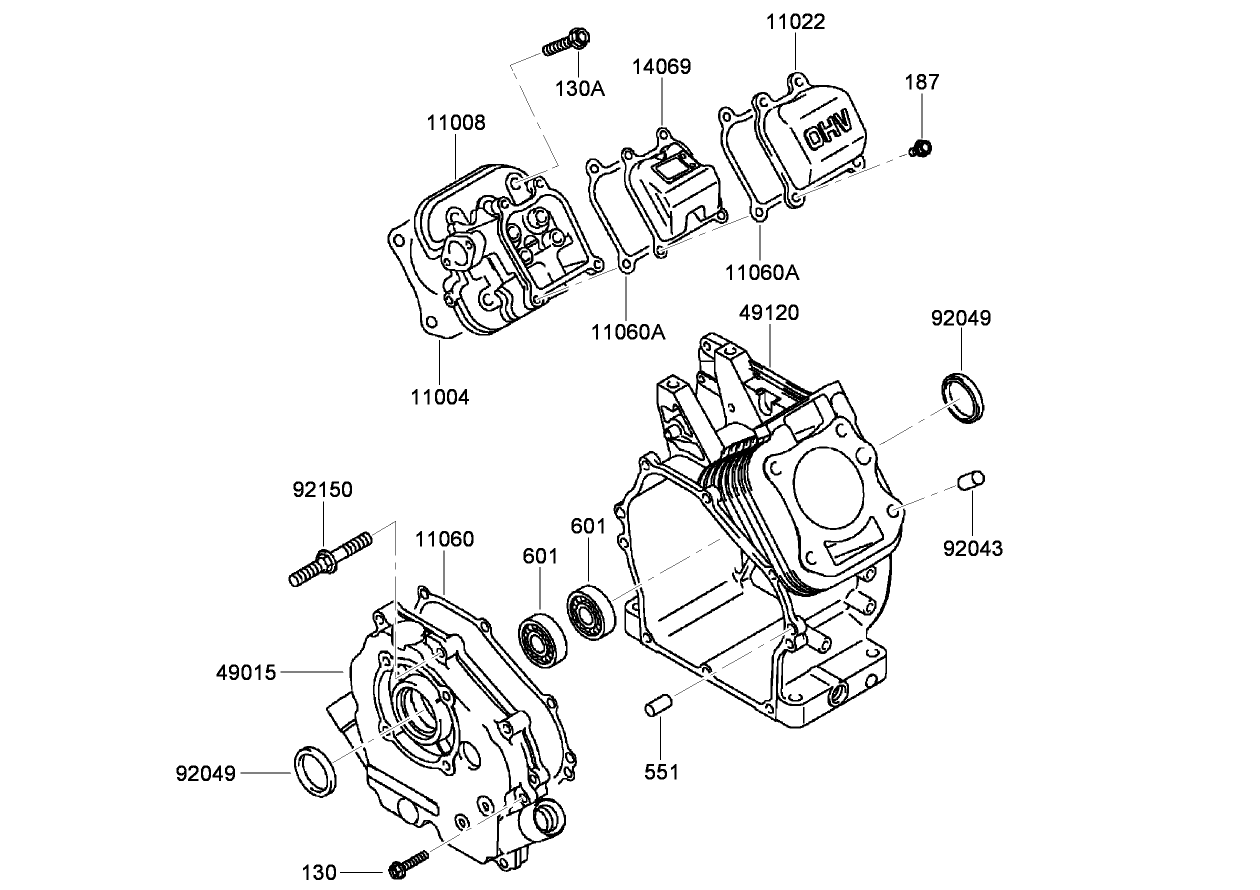 Cylinder and Crankcase Assembly