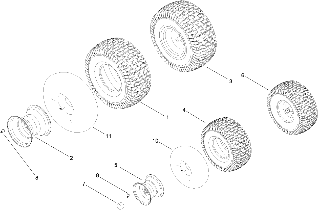 Front and Rear Wheel Assembly