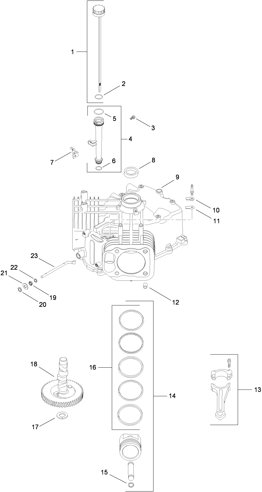 Crankcase Assembly  Kohler SV715-0016