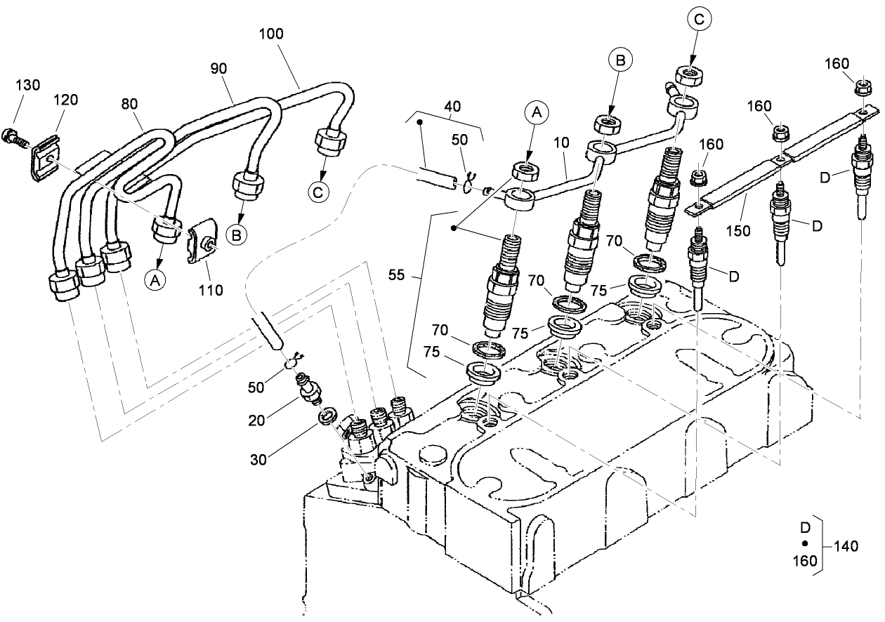 Nozzle Holder and Glow Plug Assembly
