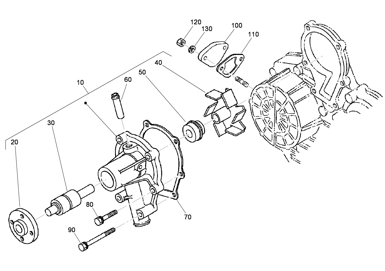 Water Pump and Fuel Pump Cover Assembly
