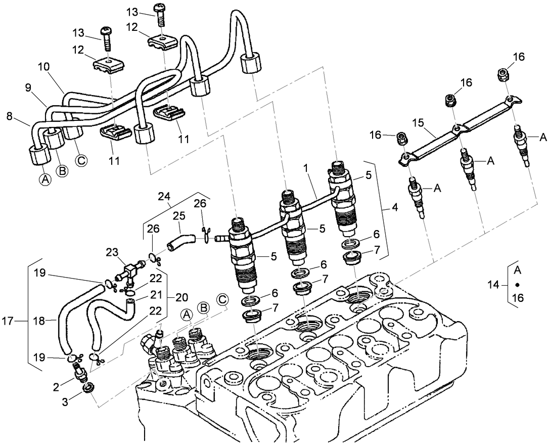 Nozzle Holder and Glow Plug Assembly